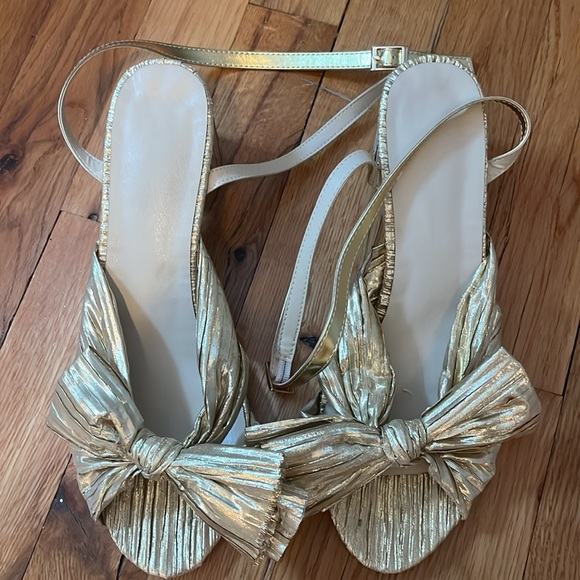 Gold Bow Mini Heels - Picture 2 of 4